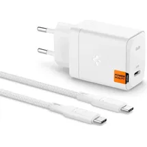 SPIGEN USB-C Netzladegerät PD 3.0 PPS 65W + USB-C Kabel - Schnellladegerät Weiß | Weiß