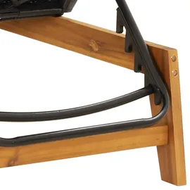 vidaXL Sonnenliege 75 x 58 x 87 cm Schwarz