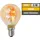 McShine LED Filament Tropfenlampe Retro E14, 1W, 90lm, warmweiß, goldenes Glas