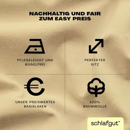 schlafgut Easy Jersey 180 x 200 - 200 x 200 cm yellow mid