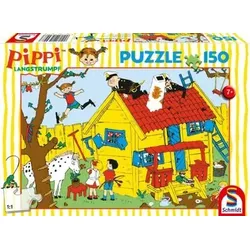 SCHMIDT SPIELE 56448 Kinderpuzzle 150 Teile PIPPI LANGSTRUMPF Pippi und die Villa Kunterbunt