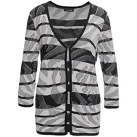 GOLDNER Strickjacke mit V-Ausschnitt Schwarz 20