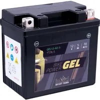 Intact GEL12-6ZS Bike-Power GEL 5Ah Motorradbatterie (DIN 50616) YTZ6-S, YTZ6V, ...
