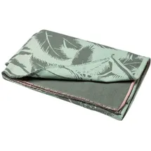 David Fussenegger Wohndecke Bett Divan Überwurf Nova 'Palmen' 145 x 220 cm Grün/Rosa