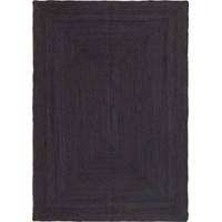 HAMID - Jute Alhambra Teppich Farbe Schwarz, Jute Teppich 100% Jutefaserteppich, Handgeflochten, Naturfaser de Jute, Teppiche für Wohnzimmer, Esszimmer, Schlafzimmer, Korridore (160x230cm)