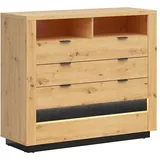 petits-meubles Glenn 116 x 101 x 42 cm Schwarz