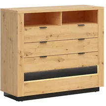 petits-meubles Glenn 116 x 101 x 42 cm Schwarz