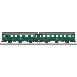 Personenwagen MÄRKLIN "Märklin Personenwagen-Paar - 43175", grün, Modelleisenbahn-Fahrzeuge, KinderB:3,5cm H:5cm L:30,5cm, Kunststoff, Metall, Made in Europe, B:3,5cm H:5cm L:30,5cm