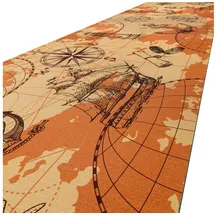 ANRO Küchenteppich Küchenläufer Teppich Läufer Küche waschbar rutschfest Abenteuer Abwaschbar 180 x 52cm