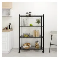 VidaXL Lagerregal mit 4 Böden und Rollen 90x35x142 cm