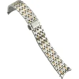 Edelstahl-Uhrenarmband Ersatz für Omega De Ville Prestige Orbis Edition Uhrenarmband Metall glänzend 20 mm 16 mm 19 mm, silber, 20 mm