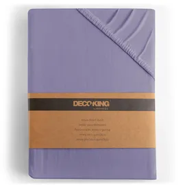 DecoKing Spannbettlaken Jersey 200 x 220 - 220 x 240 cm lila