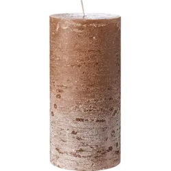 IB Laursen Rustikale Stumpenkerze mit Textur, Höhe 20, Ø 9.6 cm, honey