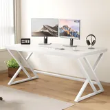 luxuskollektion Schreibtisch Industrie Design 140 x 60 cm Weiß