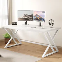 luxuskollektion Schreibtisch Industrie Design 140 x 60 cm Weiß
