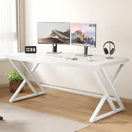 luxuskollektion Schreibtisch Industrie Design 140 x 60 cm Weiß