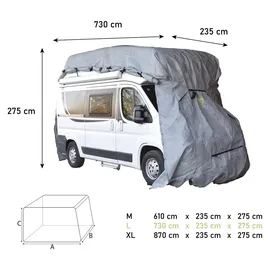 Greenyard Wohnmobil Schutzhülle 730 x 235 x 275 cm Grau