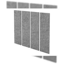 Hammerbacher Akustikpaneele Wand, grau 4 x 25,0 x 100,0 cm, 4 St.