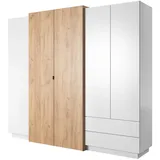 masseno Drehtürenschrank TRES 230 x 201,8 x 51,6 cm Weiß