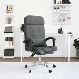 vidaXL Bürostuhl mit Massagefunktion Stoff Dunkelgrau