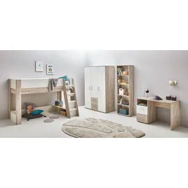 OTTO home Jugendzimmer-Set OTTO HOME "Set »Rieke«, viel Stauraum", beige, B/H: 90cm x 200cm, Holzwerkstoff, Schlafzimmermöbel-Sets, Hochbett, Etagenbett, Ablagefach unter dem Bett, Blauer Engel