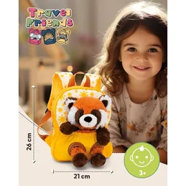NICI Rucksack mit Plüschtier 21x26cm Roter Pa - Gelb