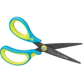 Pelikan 810296 Büro- & Bastelschere Gerader Schnitt, Blau, Limette,
