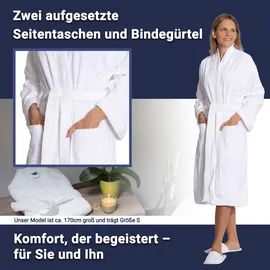 ZOLLNER unisex, Bademantel,, 100% Baumwolle 6XL weiß