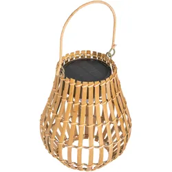 Outsunny Gartenleuchte Bambus, Metall