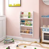 Woltu Kinderregal KR013 3 Ablagen Kiefer weiß