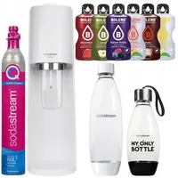 NEU Sodastream Wassersprudler Terra Weiß 2 Flaschen Sirup Kartusche Set