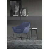 furninova Loungesessel »Egon Quilt Designsessel, Clubsessel,«, bequemer Loungesessel mit attraktiven Nahtbild und Kedernähten blau