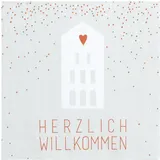 räder Serviette "Herzlich Willkommen", Papier, 20 Stück, 33x33 cm