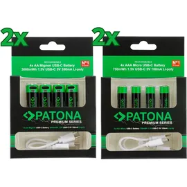 PATONA Premium USB-C AA 16 St.