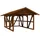 SKANHOLZ Skan Holz Schwarzwald Einzel 4,24 x 6,00 m nussbaum mit Rückwand