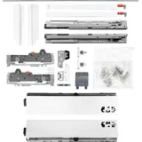 vasalat BLUM Schubladenschienen TANDEM-Höhe 83 m. Reling 227mm 65kg, NL600 weiß KB1400mm