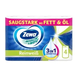 Zewa Küchenrolle Wisch & Weg Reinweiß 2-lagig 4 St.