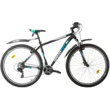 Multibrand Distribution Probike PRO 29 Zoll Fahrrad Mountainbike 21 Gang, Herren, Damen geeignet ab 175-190 cm (Schwarz Blau)