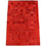 KUHFELL online & NOMAD Fellteppich KUHFELL PATCHWORK TEPPICH IN DIVERSEN FARBEN rot 180 cm