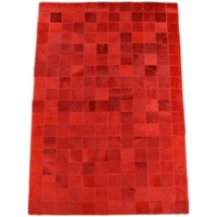 Fellteppich KUHFELL PATCHWORK TEPPICH IN DIVERSEN FARBEN, KUHFELL online & NOMAD rot 180 cm