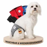 NATURE PET Premium Läufigkeitshose für Hündinnen – Hochwertige & Bequeme Hundewindeln für Hündinnen & Rüden – Waschbare Inkontinenz-Hundewindel ohne Einfädeln der Rute – XS–L/Grau