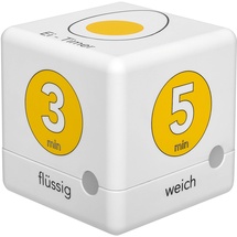 TFA Dostmann Cube Timer Ei Eieruhr Weiß, Gelb digital