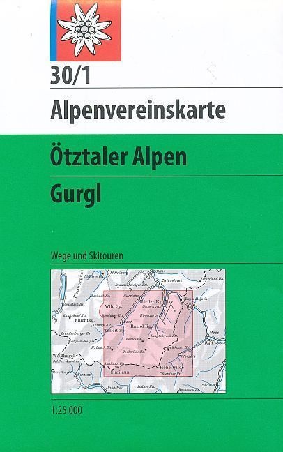 Ötztaler Alpen - Gurgl  Karte (im Sinne von Landkarte)
