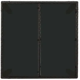 vidaXL Polyrattan Garten-Essgruppe 5-tlg. schwarz inkl. Kissen 3184976