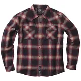West Coast Choppers Outlaw Flannel Langarmhemd Rot L