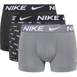 Nike Dri-Fit Essen Micro Trunk logo print/cool grey/black L 3er Pack