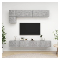 VidaXL 5-tlg. TV-Schrank-Set Betongrau Holzwerkstoff