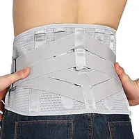  Rückenstützgürtel Verstellbarer Doppelverschluss Lendenwirbelstütze Rückenbandage 