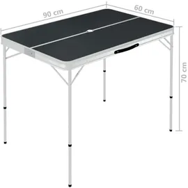 vidaXL Campingtisch Klappbar Grau