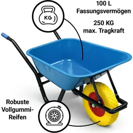 BITUXX Schubkarre 100 l 250 kg